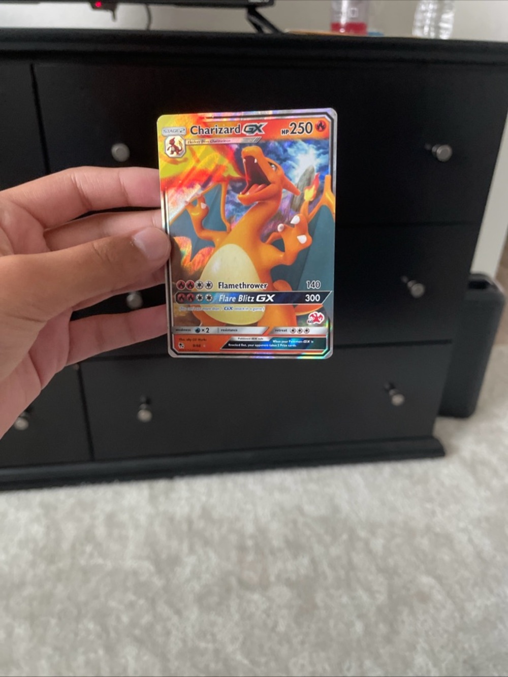 Pokemon Charizard GX Holo Orange Red Card